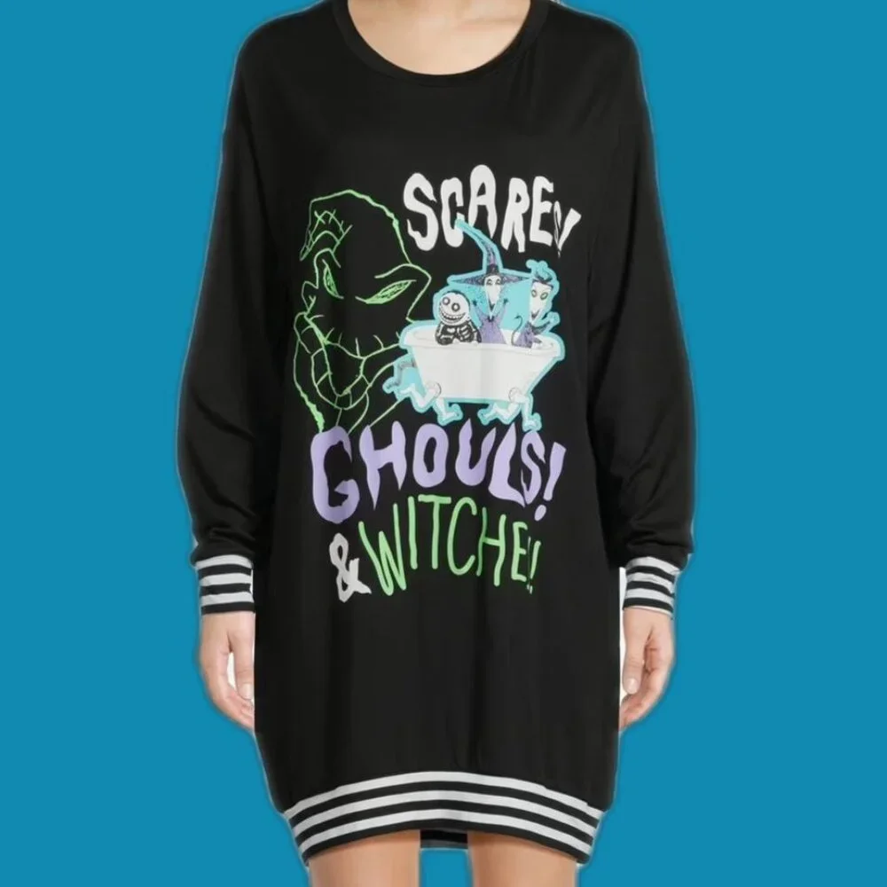 DISNEY Nightmare Before Christmas Women's XS Sleepshirt Socks Set SIZE 0-2 NEW - Picture 2 of 8